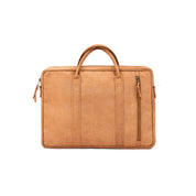 Torba na laptopa - Cognac, Skóra regenerowana