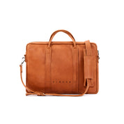 Laptop Bag - Walnut, Natural Leather
