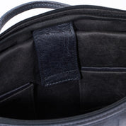 Laptop Bag - Deep Black, Natural Leather