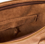 Torba na laptopa - Cognac, Skóra regenerowana