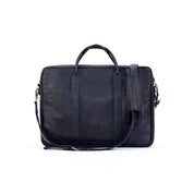 Laptop Bag - Deep Black, Natural Leather
