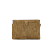 Pokrowiec na laptopa - Light Olive, Skóra naturalna