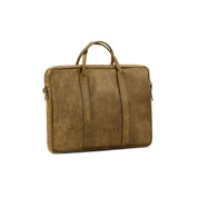 Laptop Bag - Light Olive, Natural Leather