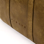 Laptop Bag - Light Olive, Natural Leather