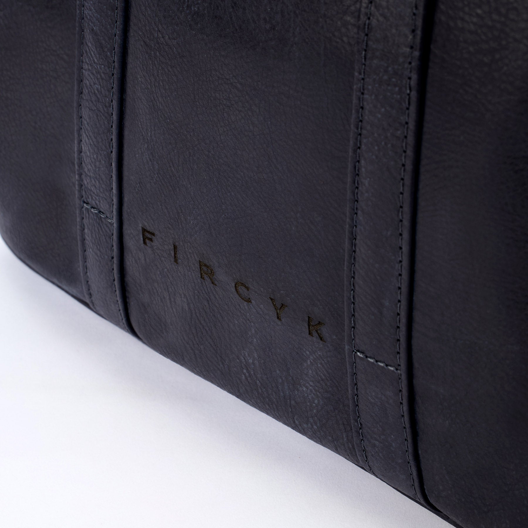 Laptop Bag - Deep Black, Natural Leather