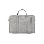 Laptop Bag - Grey, Microleather