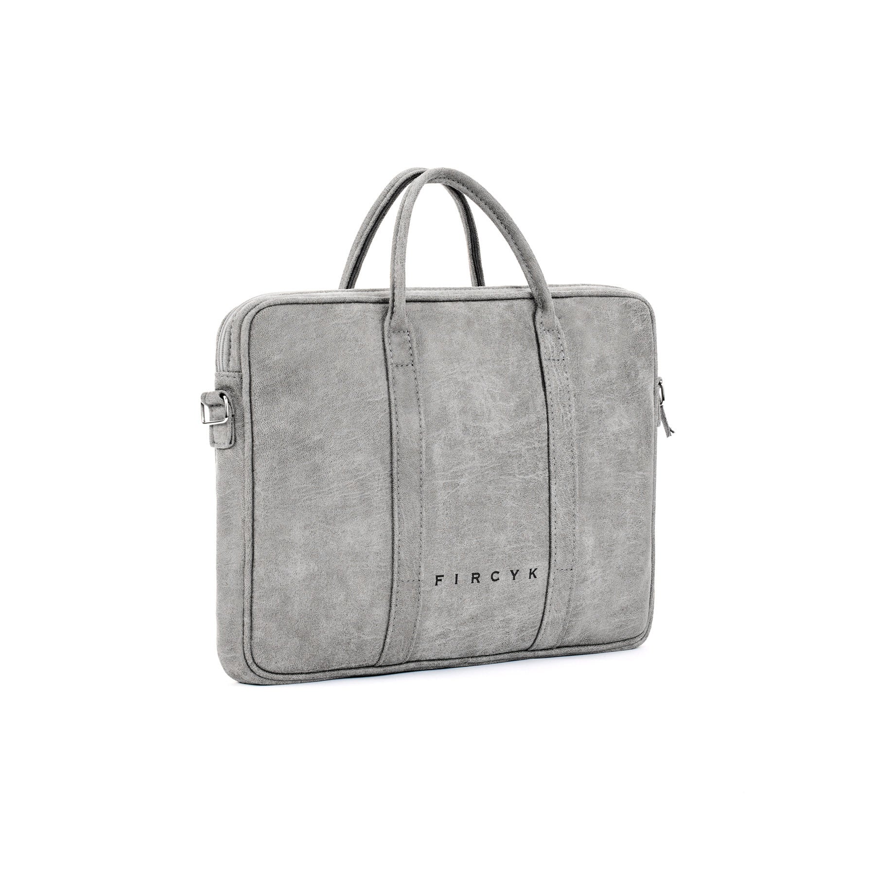 Laptop Bag - Grey, Microleather