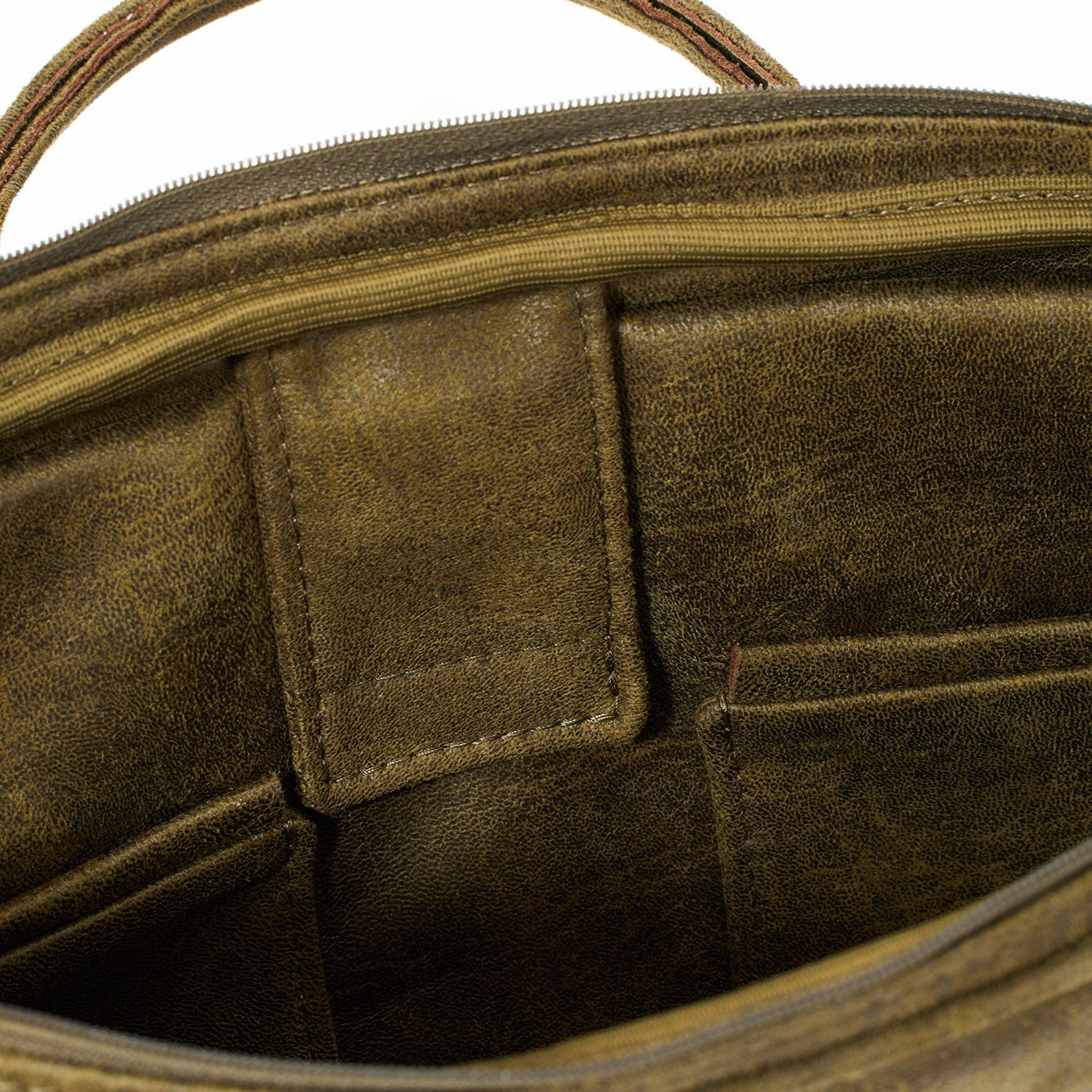 Laptop Bag - Olive, Microleather