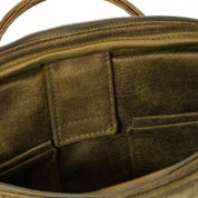 Laptop Bag - Olive, Microleather
