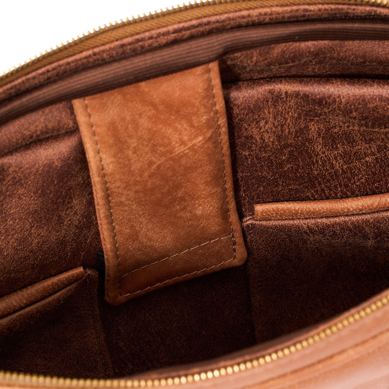 Laptop Bag - Walnut, Natural Leather