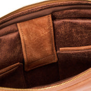 Laptop Bag - Walnut, Natural Leather