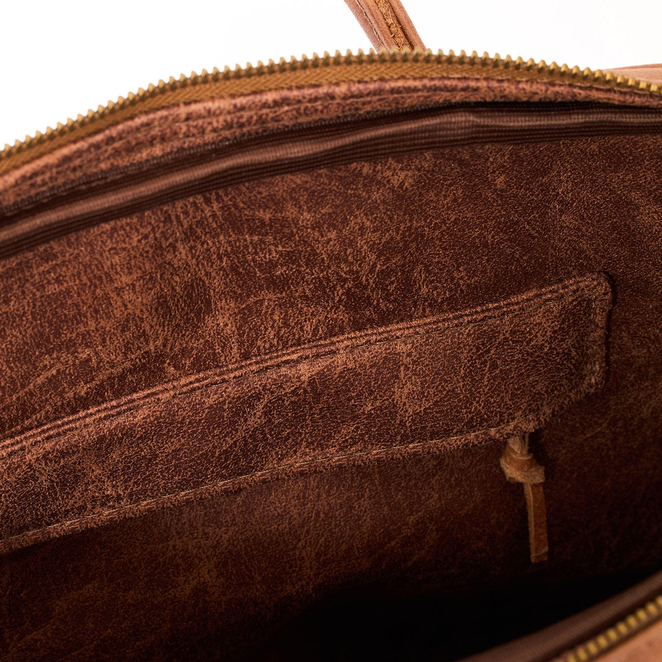 Laptop Bag - Walnut, Natural Leather