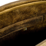 Laptop Bag - Light Olive, Natural Leather
