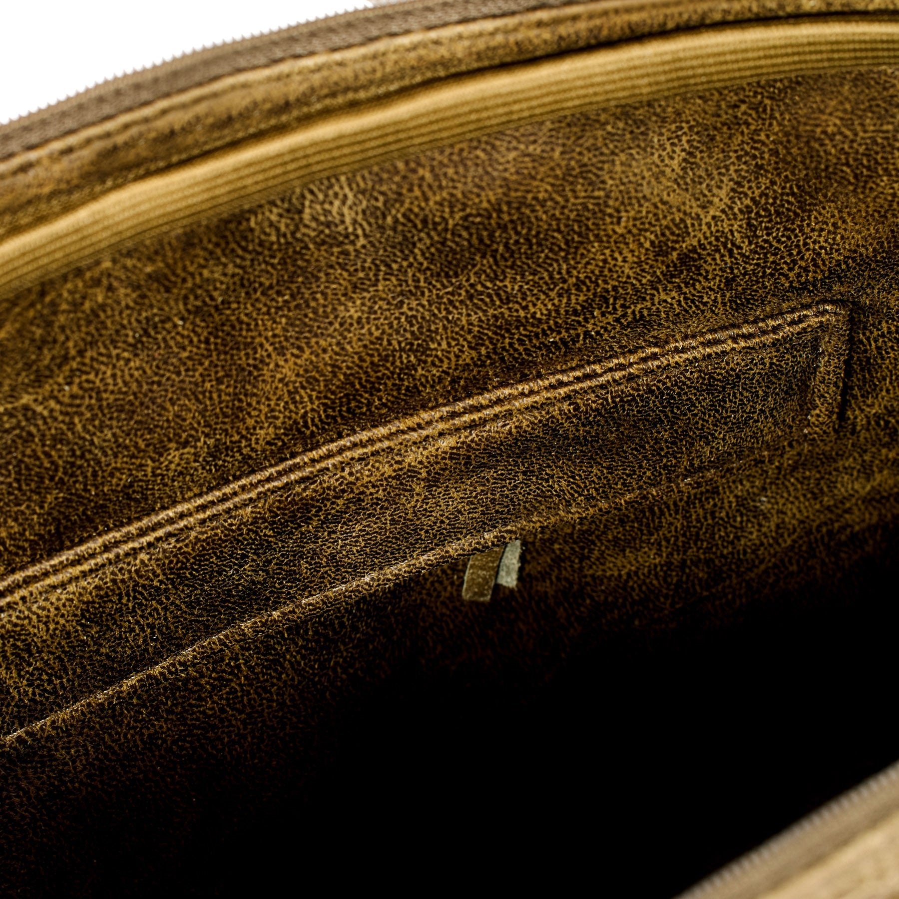 Laptop Bag - Light Olive, Natural Leather