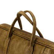 Laptop Bag - Light Olive, Natural Leather