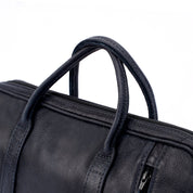 Laptop Bag - Deep Black, Natural Leather