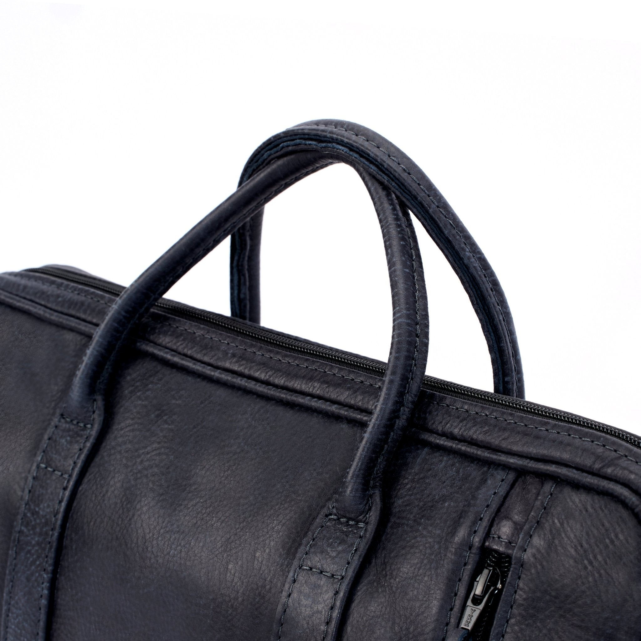 Laptop Bag - Deep Black, Natural Leather