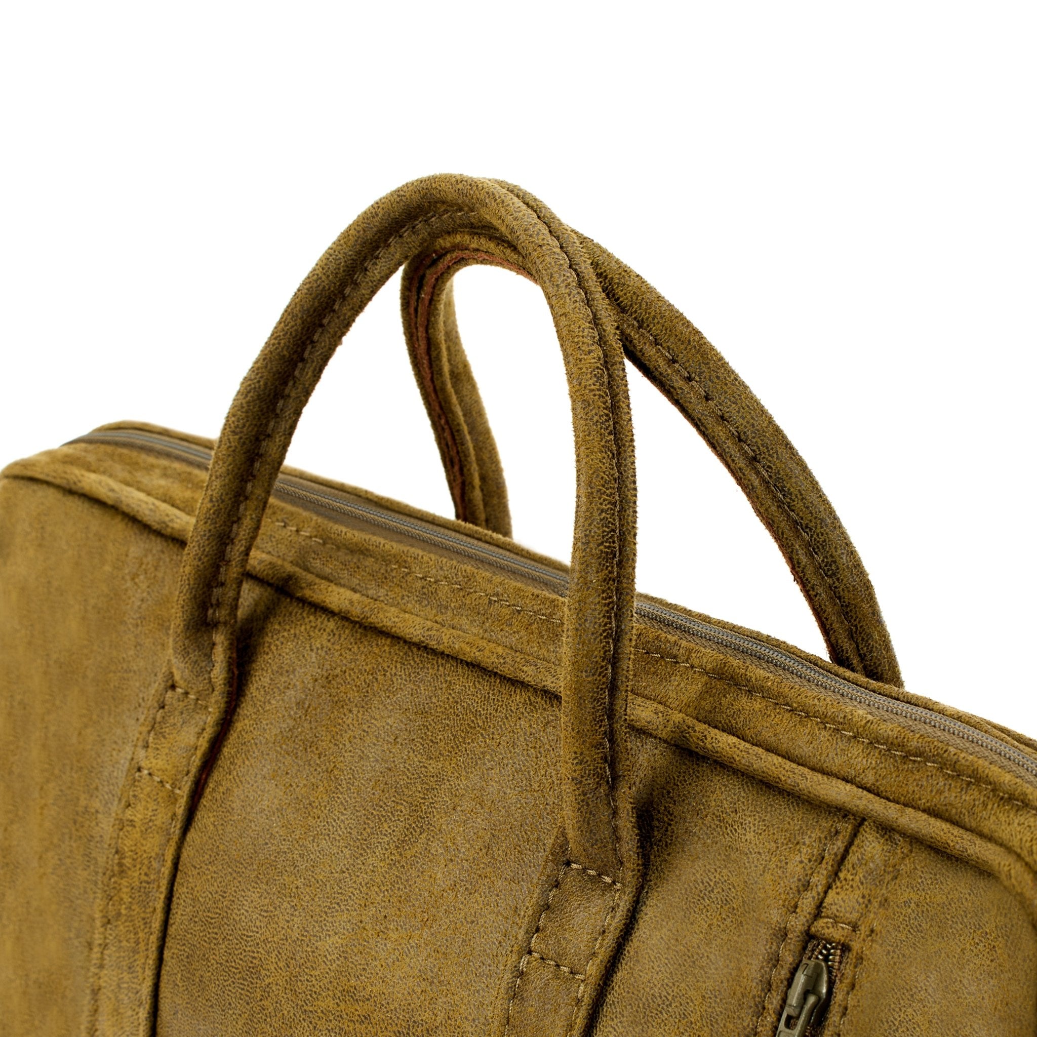 Laptop Bag - Olive, Microleather