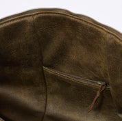 Travel Bag - Light Olive, Natural Leather (50 l)