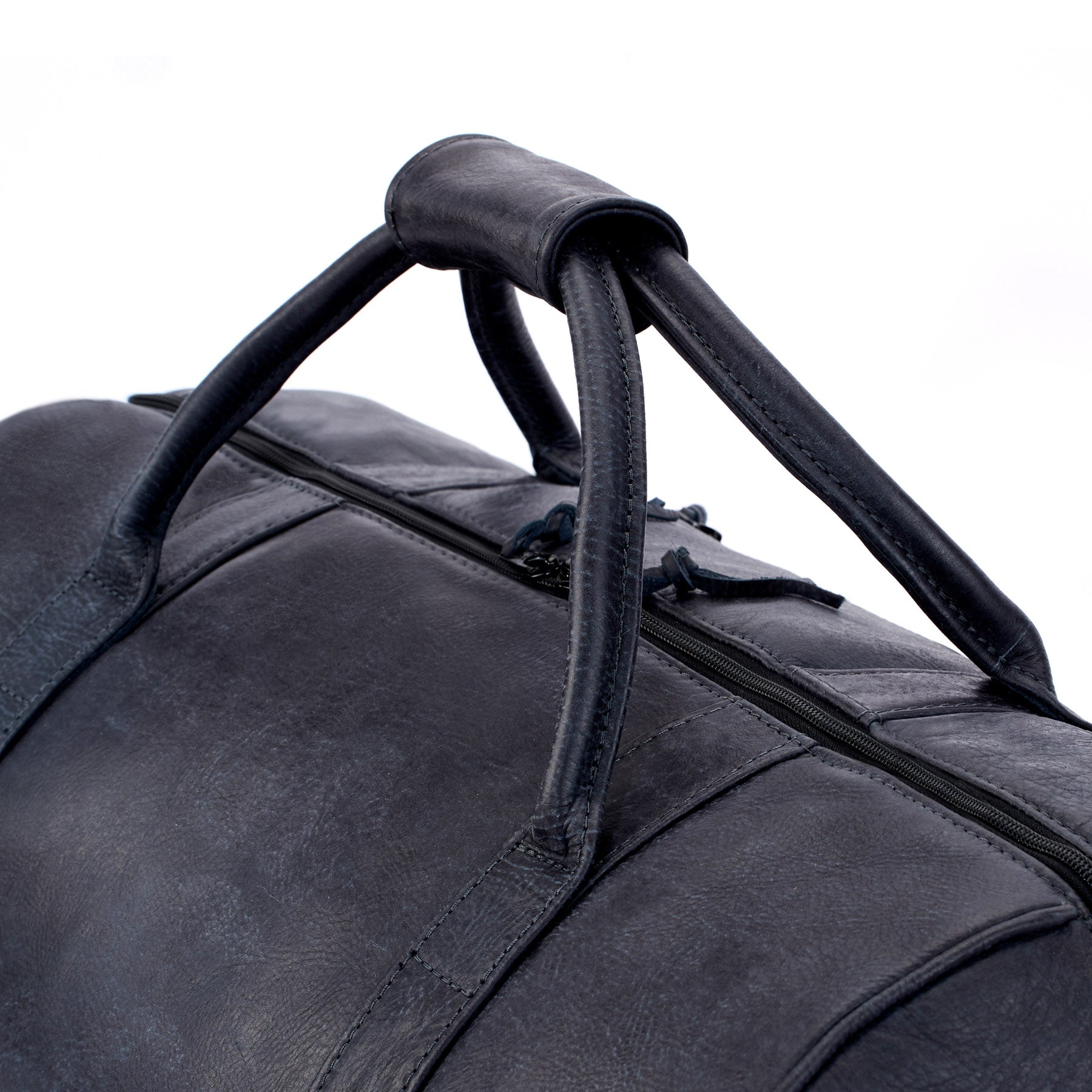 Travel Bag - Deep Black, Natural Leather (50 l)
