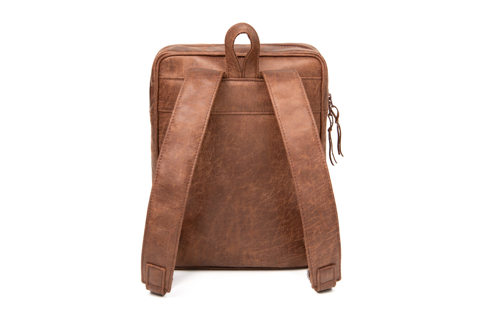 Laptop Backpack - Brandy, Microleather