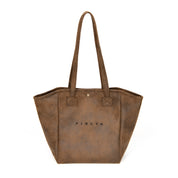 Shopper Bag - Chocolate, Microleather